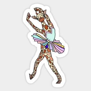 Giraffe Ballerina Tutu Sticker